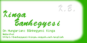 kinga banhegyesi business card